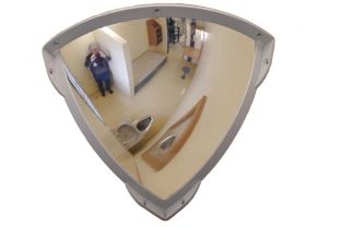 Securikey - Convex 300mm Polycarbonate Quarter Dome Indoor Corner Mirror